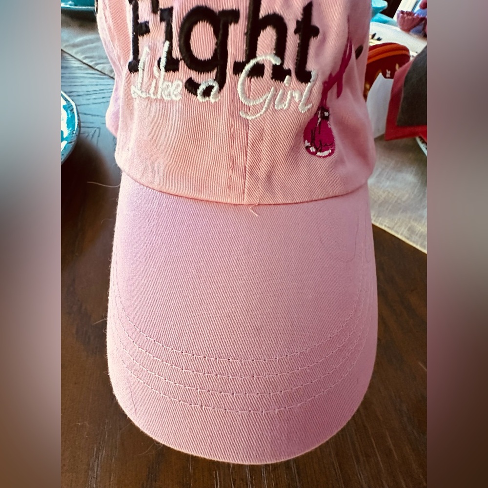 Pink Embroidered Cap Fight like a Girl